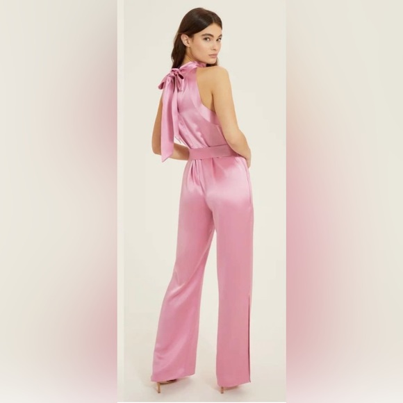 Something Navy Silky Jumpsuit - Picture 2 of 3